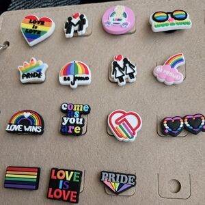 15pcs/set Pride Love Wins Shoes/Crocs Charms